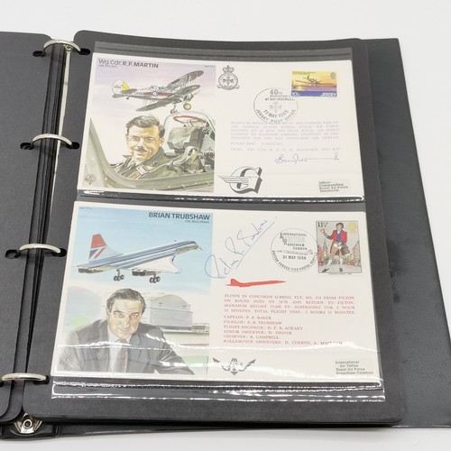 495 - RAF album with collection of Test Pilot signed covers inc basic set of 40 + extras inc Sopwith, Edga... 