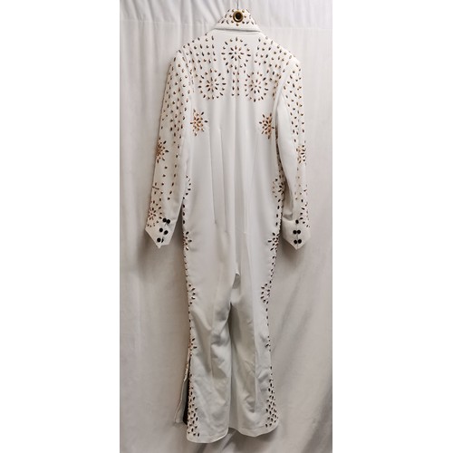 498 - Elvis Presley Iconic white jumpsuit of the Vegas years as worn by a former Elvis tribute act