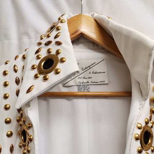 498 - Elvis Presley Iconic white jumpsuit of the Vegas years as worn by a former Elvis tribute act