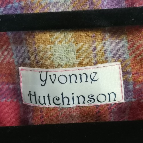 33 - Two tweed suits, purple and pink shades by Ness of Scotland size 12, 95cm bust, 78cm waist skirt t/w... 
