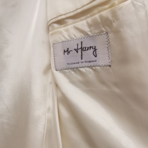 66 - 1970s pin stripe suit  104 chest and white tux by Mr Harry 104 chest and both waistcoats 86cm chest