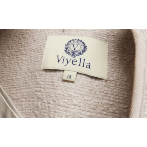 68 - Vintage Vyella cream coat size 14 in unworn condition