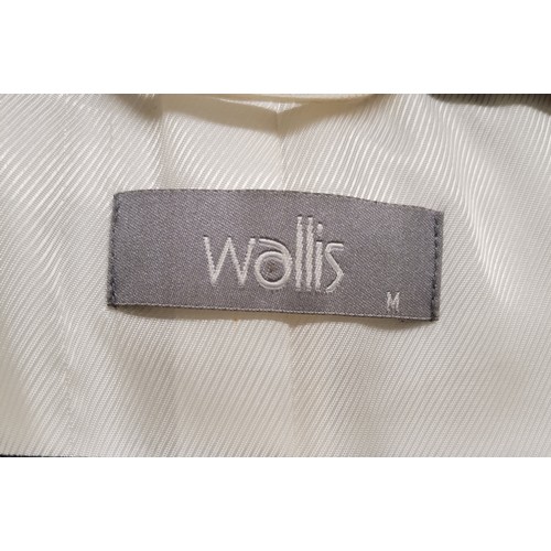 69 - 3 white jackets, one 70s with peplam, t/w zipped jacket, slight mark on collar and a Wallis jacket w... 