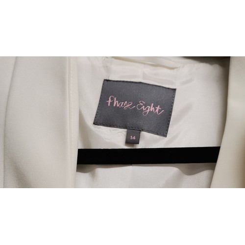 69 - 3 white jackets, one 70s with peplam, t/w zipped jacket, slight mark on collar and a Wallis jacket w... 