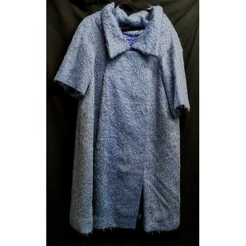 70 - 1959 Mohair coat from Dress Design Dept, Regional College of Art Manchester, slight fading, three qu... 