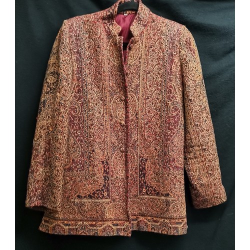 72 - Short Paisley jacket, 102cm bust in good condition