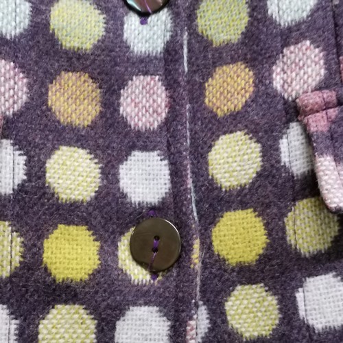 76 - 1960s patterned wool cardigan 88cm bust by Christine Waygood t/w Welsh wool jacket by Melin Tregwynt... 