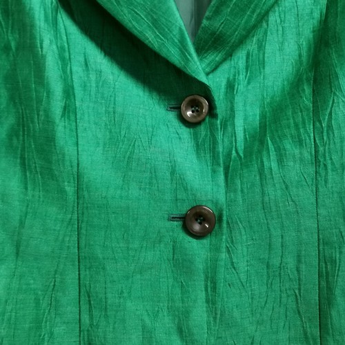77 - 3 vintage items, green 80s short jacket by Precis 90cm bust t/w 2 60s skirts one gold lace and the o... 