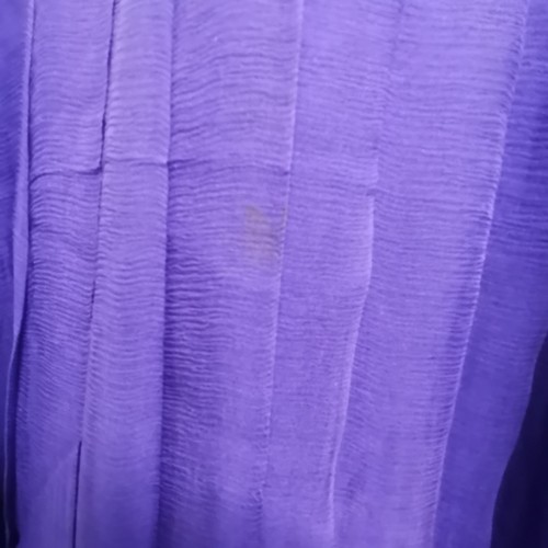 83 - Long purple chiffon evening dress by Peter Robinson 50s 104cm bust, slight mark on front t/w very un... 