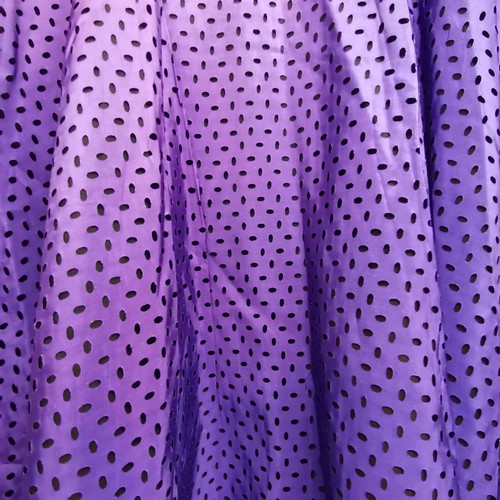 83 - Long purple chiffon evening dress by Peter Robinson 50s 104cm bust, slight mark on front t/w very un... 