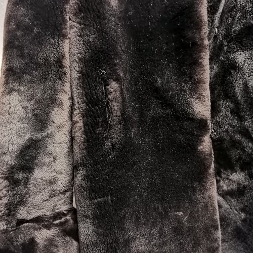 89 - Dark brown sheepskin coat Made in England from Tescan Fur Skins