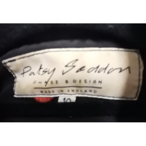 99 - French connection soft leather black jacket extra small t/w Patsy Seddon embroidered black jacket si... 