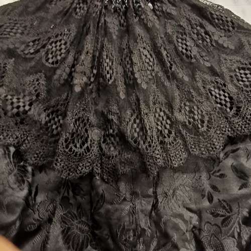 104 - 2  Victorian beaded capes t/w later beadwork evening bag in good condition