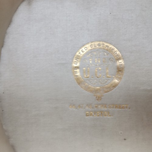 109 - 2 Victorian leather hat boxes t/w 2 silk top hats, one Christies and the other UCL, in good conditio... 