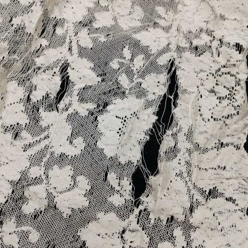 111 - various antique lace including cuffs, 2 shawls, one blonde lace with some damage