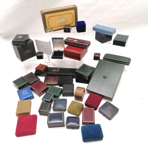 585 - Qty of vintage / antique mostly jewellery & watch boxes inc Mackintosh, Monet etc