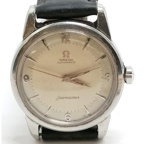 799 - Omega vintage stainless steel automatic seamaster wristwatch - 32mm case & 501 movement & has 1964 d... 