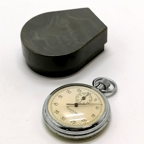 806 - Antique silver cased pocket watch - 44mm case ~ has dents to reverse t/w gold plated pocket watch & ... 