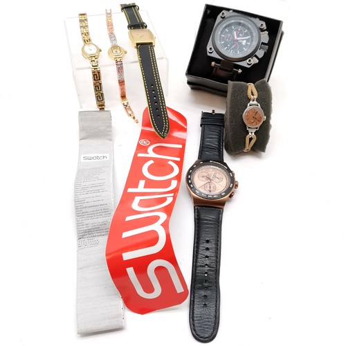 809 - Swatch irony watch with original paperwork and a collection of various wristwatches.