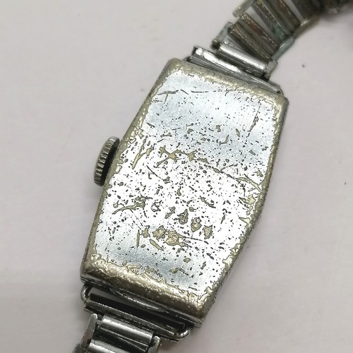 811 - Rolex Tudor Art Deco manual wind ladies wristwatch in a RWC case on a bonklip style bracelet - for s... 