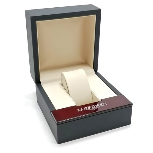 816 - Longines empty wristwatch box - 13cm x 13cm x 8cm- slight signs of wear