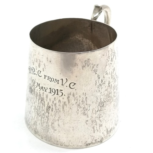 877 - 1915 (O) Chester silver tapered tankard by Keswick School of Industrial Art - 9cm high & 202g