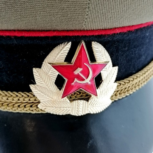 92 - Russian military peaked cap with paper label dated 1979