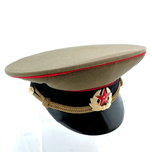 92 - Russian military peaked cap with paper label dated 1979