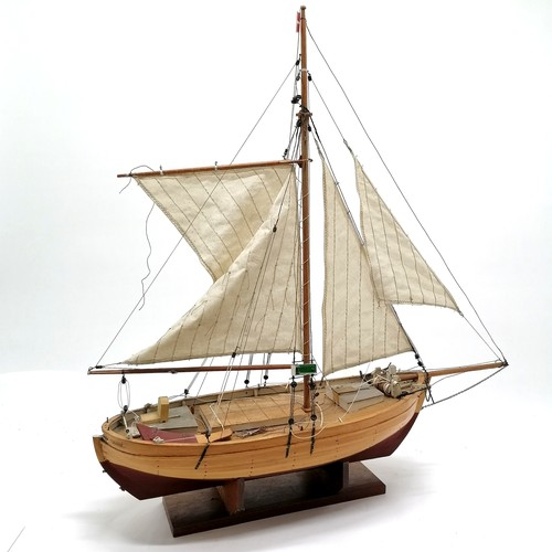 115 - Scratch built wooden model boat of the Danish fishing vessel 'Niels Juei' built at Gilleleje on a wo... 