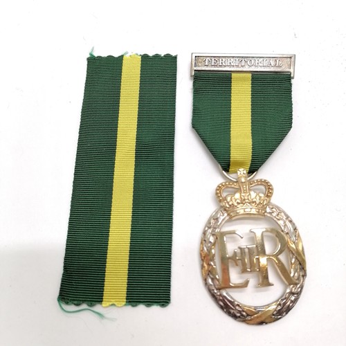 117 - QEII Territorial efficiency decoration with spare ribbon & in original case