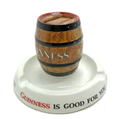 150 - Guinness advertising barrel ashtray by Mintons - 13.5cm diameter & in good used condition