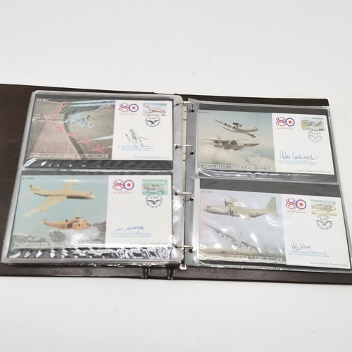 167 - Album of signed RAF covers - P&P1-31, (75)1-2&4-7, (80)1-10, MS1-3 + 3 oddments = 53 covers in total