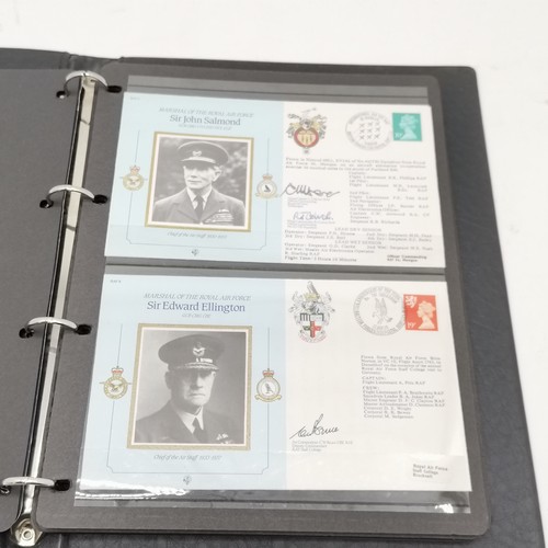 169 - Album containing complete collection of 22 x signed RAF Commanders covers