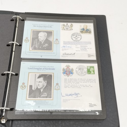 169 - Album containing complete collection of 22 x signed RAF Commanders covers