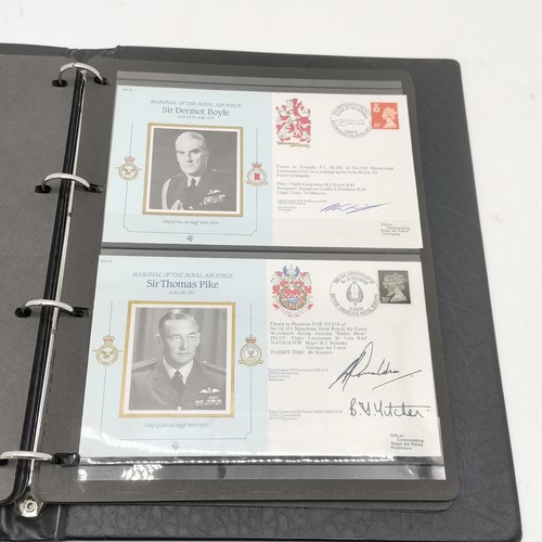 169 - Album containing complete collection of 22 x signed RAF Commanders covers