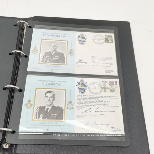 169 - Album containing complete collection of 22 x signed RAF Commanders covers