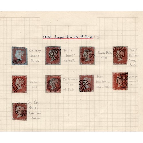 170 - GB stamp collection inc 3 x 1d penny blacks, 1934 re-engraved set of seahorse stamps etc