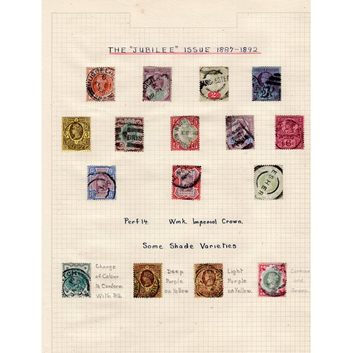 170 - GB stamp collection inc 3 x 1d penny blacks, 1934 re-engraved set of seahorse stamps etc