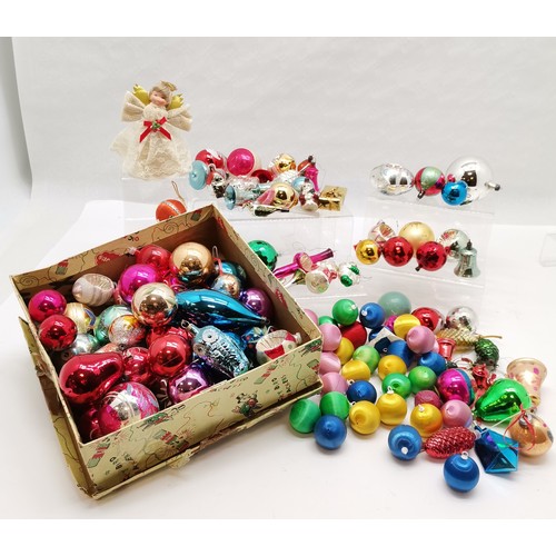 171 - Large quantity of vintage Christmas glass baubles etc