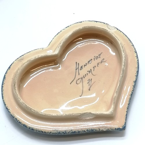 185 - Quimper heart shaped trinket box, scottie dog (14cm high), tailors dummy design box etc - Quimper bo... 