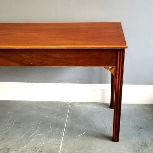 209 - Mahogany console table, 182 cm wide, 45.5 cm deep, 73.5 cm high, good used condition.