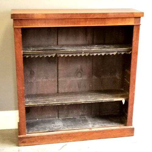 224 - Antique mahogany bookcase, fitted with 2 adjustable shelves, 104 cm wide, 26.5 cm deep, 112 cm high,... 