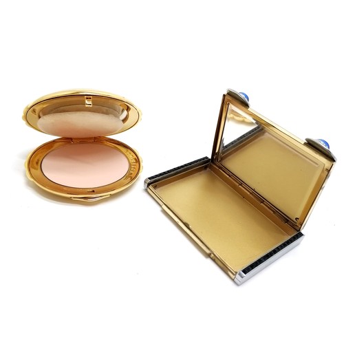 227 - Boucheron powder compact t/w German stone set powder compact by JL (8cm x 5.5cm)