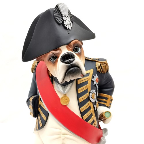 284 - Doggie People Nelson Bulldog Ltd Edition of 750, number 628,sword loose, t/w 2 resin bulldog figures... 