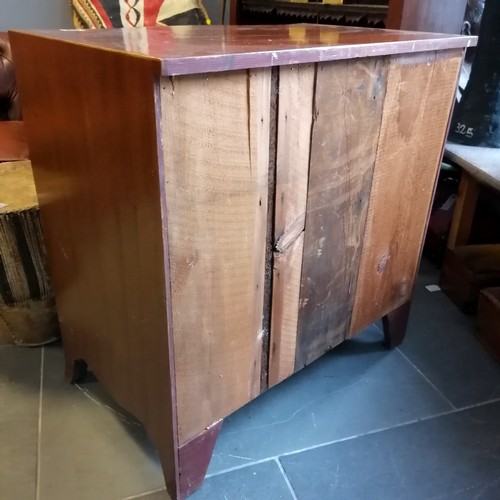 138 - Pair of Georgian style mahogany serpentine chest of 4 long graduated drawers with brush slide, on sh... 