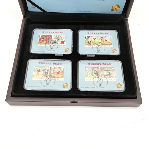 5 - Cased 2020 Rupert Bear coin / stamps collection - 5 x 50p's & set of used stamps ~ ltd ed of 495