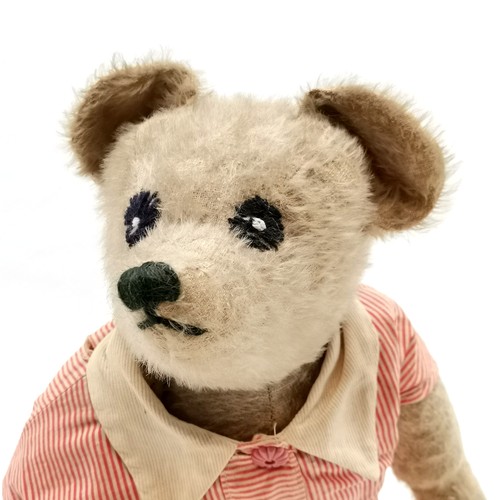 4 - Antique mohair straw filled Teddy Bear, pads need attention, repair to 1 leg, 58 cm length.