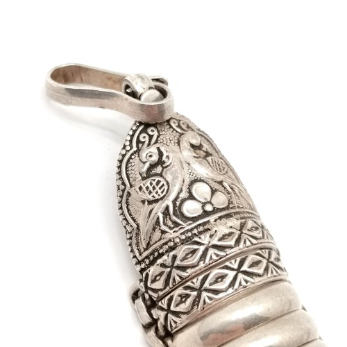 335 - Oriental 800 silver articulated bracelet - 20cm long & 63g