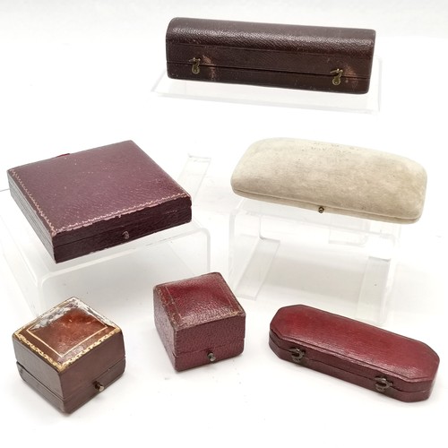 353 - 6 x mostly jewellery boxes inc Biggs (Farnham), B Barrett Ltd (x2) etc