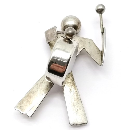 359 - Charles Horner 1948 Chester silver novelty drummer boy brooch - Regd 857611 - 5cm & 11g ~ note the d... 